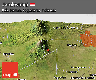 Satellite 3D Map of Jerukwangi