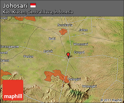 Satellite 3D Map of Johosari