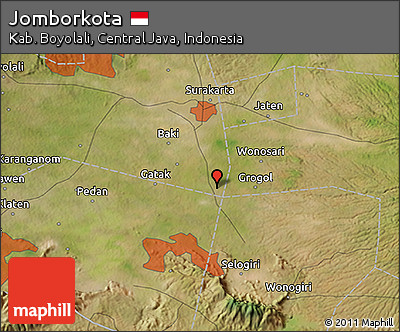 Satellite 3D Map of Jomborkota
