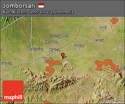 Satellite 3D Map of Jomborsari