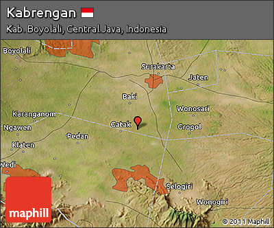 Satellite 3D Map of Kabrengan