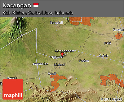 Satellite 3D Map of Kacangan