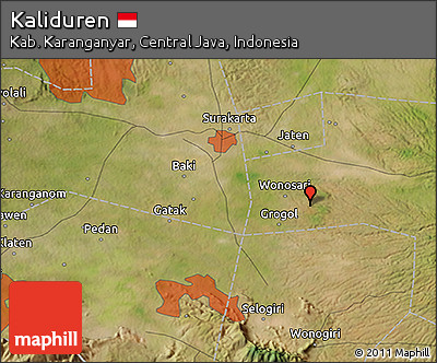 Satellite 3D Map of Kaliduren
