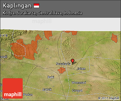 Satellite 3D Map of Kaplingan