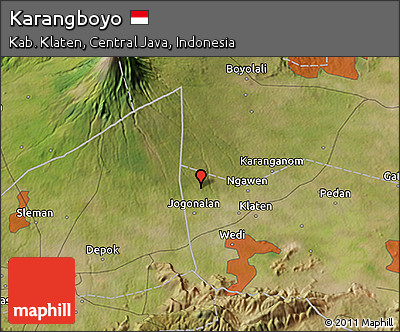 Satellite 3D Map of Karangboyo