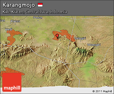 Satellite 3D Map of Karangmojo