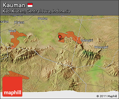 Satellite 3D Map of Kauman