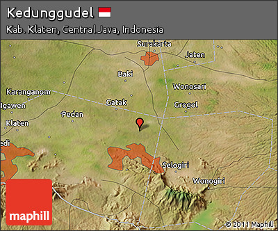 Satellite 3D Map of Kedunggudel