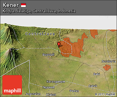 Satellite 3D Map of Kener