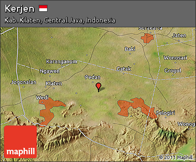Satellite 3D Map of Kerjen