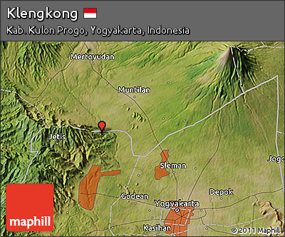 Satellite 3D Map of Klengkong