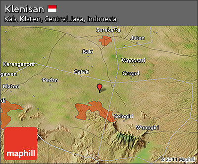 Satellite 3D Map of Klenisan