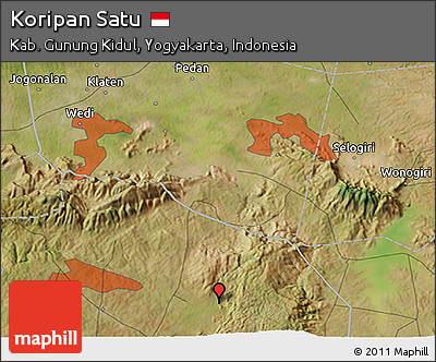 Satellite 3D Map of Koripan Satu
