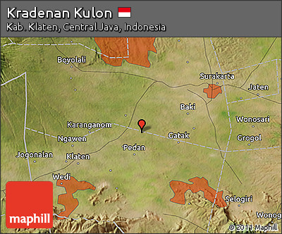 Satellite 3D Map of Kradenan Kulon