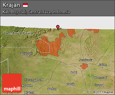 Satellite 3D Map of Krajan