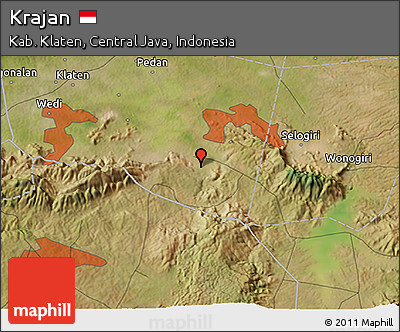 Satellite 3D Map of Krajan