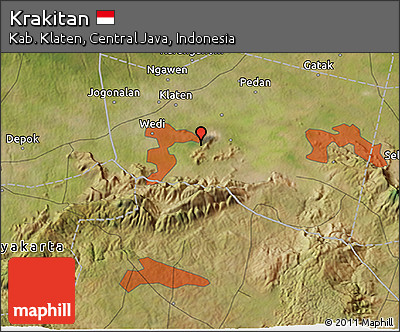 Satellite 3D Map of Krakitan
