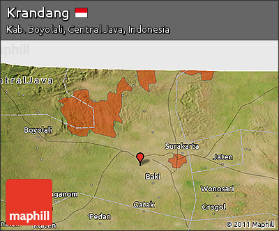 Satellite 3D Map of Krandang