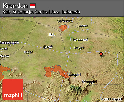 Satellite 3D Map of Krandon