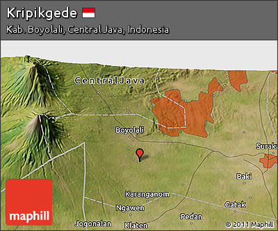 Satellite 3D Map of Kripikgede