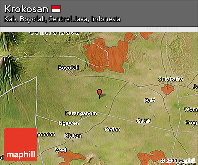 Satellite 3D Map of Krokosan