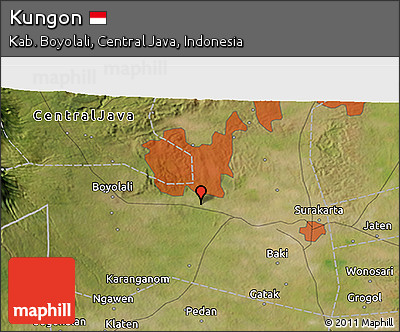 Satellite 3D Map of Kungon