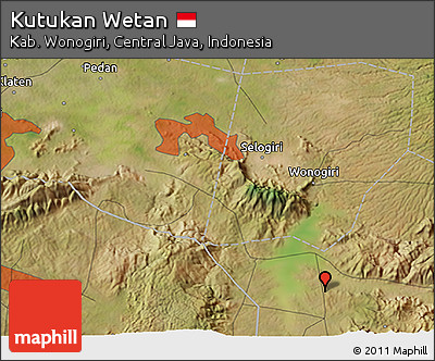 Satellite 3D Map of Kutukan Wetan