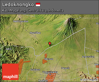 Satellite 3D Map of Ledoknongko