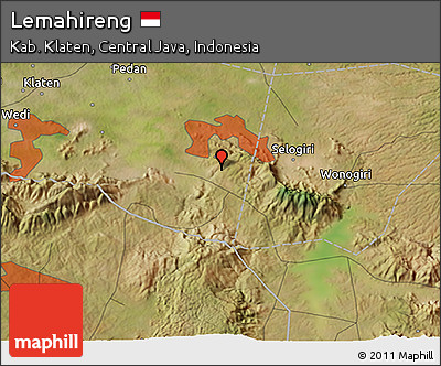 Satellite 3D Map of Lemahireng