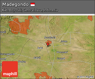 Satellite 3D Map of Madegondo