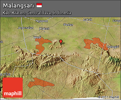 Satellite 3D Map of Malangsari