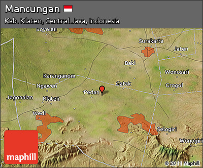 Satellite 3D Map of Mancungan