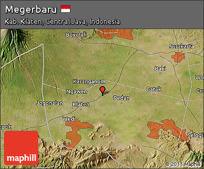 Satellite 3D Map of Megerbaru