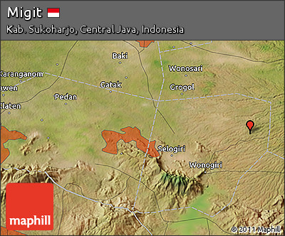 Satellite 3D Map of Migit
