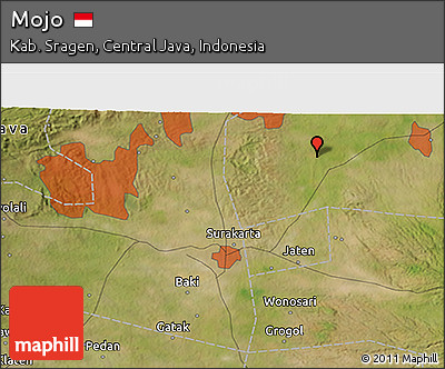 Satellite 3D Map of Mojo