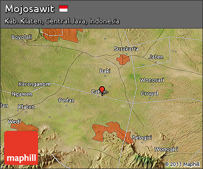 Satellite 3D Map of Mojosawit