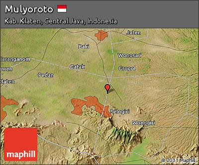 Satellite 3D Map of Mulyoroto