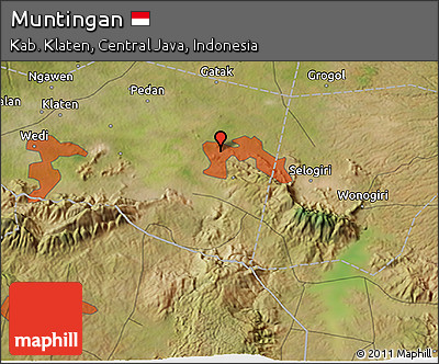 Satellite 3D Map of Muntingan
