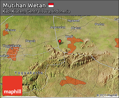 Satellite 3D Map of Mutihan Wetan
