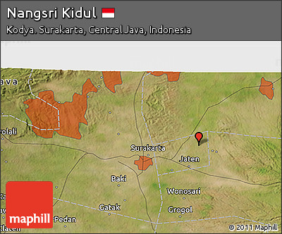 Satellite 3D Map of Nangsri Kidul