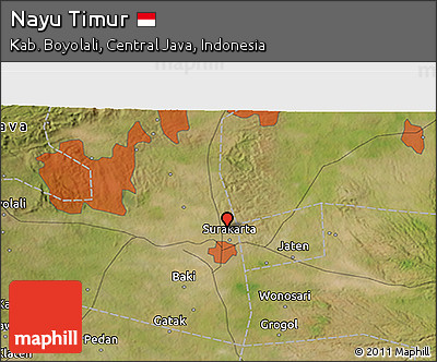Satellite 3D Map of Nayu Timur