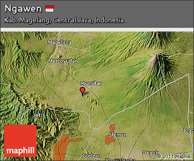 Satellite 3D Map of Ngawen