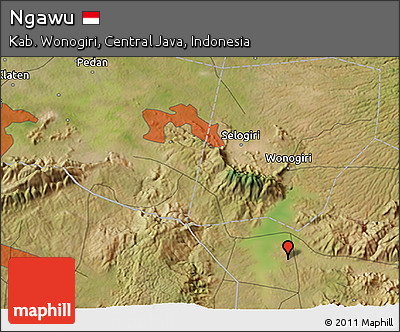 Satellite 3D Map of Ngawu