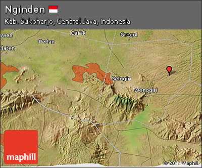 Satellite 3D Map of Nginden
