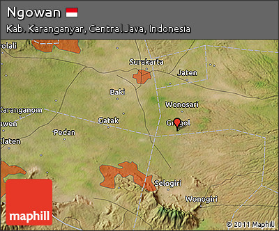 Satellite 3D Map of Ngowan
