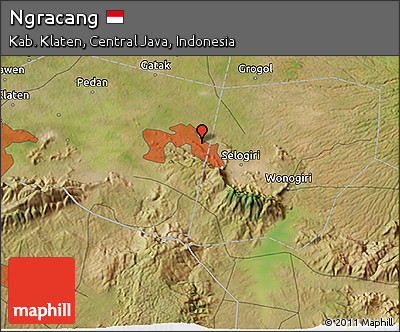 Satellite 3D Map of Ngracang
