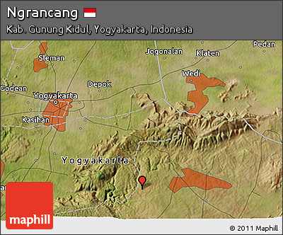Satellite 3D Map of Ngrancang