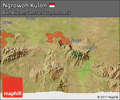 Satellite 3D Map of Ngrowoh Kulon
