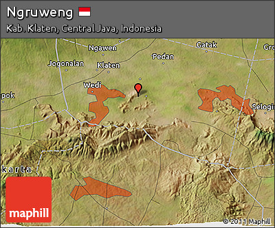 Satellite 3D Map of Ngruweng