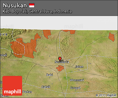 Satellite 3D Map of Nusukan